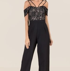Black and cream lace jumpsuit